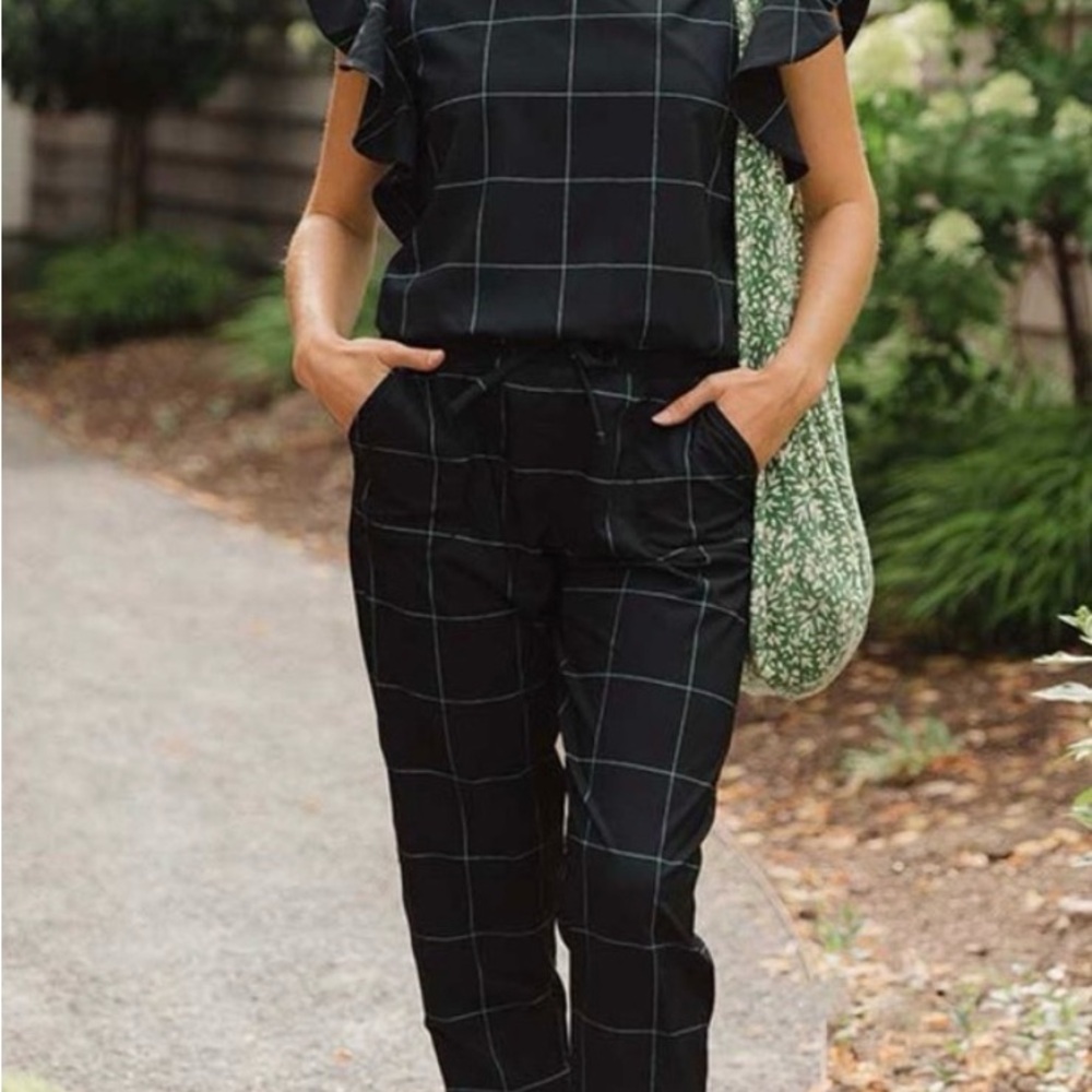 Albion Black Grid Jumpsuit